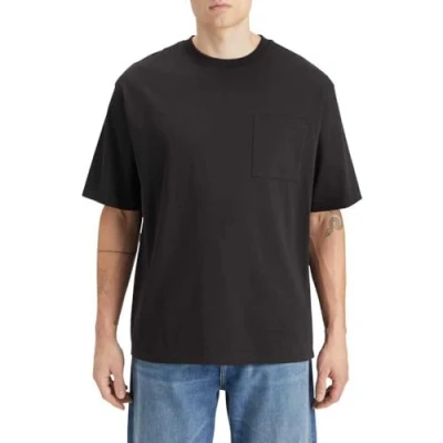 Image of Scotch &amp; Soda CORE 3 Crosses Loose FIT Pocket Basic Tshirt, Men&#039;s, Size: Medium, Black