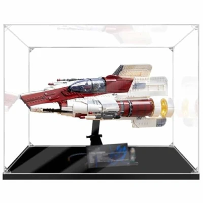 Image of Acrylic Display Case Compatible with Lego 75275 A Wing Starfighter, Dustproof Box for (Lego Model Not Included)(2mm)