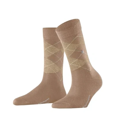 Image of Burlington Women&#039;s Marylebone Lurex W SO Wool Viscose Patterned 1 Pair Socks, Brown (Camel 5038), 3.5 7
