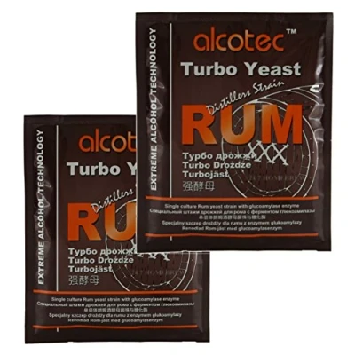Image of 2x Alcotec Distiller’s Yeast Rum with Glucoamylase Enzyme 73g 25L