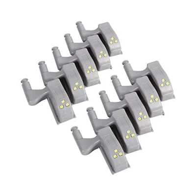 Image of Yosoo 10pcs LED Hinge Lights Bulb Universal Cabinet for Modern Kitchen Decoration Lamp (Colour: Cool White)