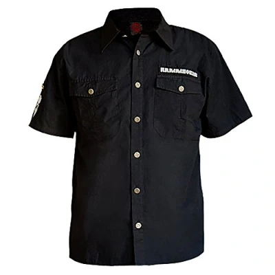 Image of RAMMSTEIN Men«s Short Sleeve Button Down Shirt, large