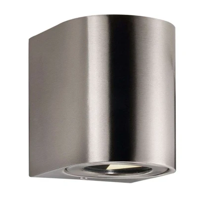 Image of Nordlux Canto 2 LED outdoor wall light, stainless steel