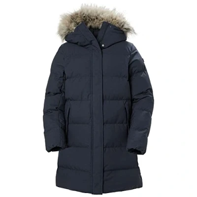 Image of Helly Hansen Women&#039;s Blossom Puffy Parka Jacket, Blue, M UK
