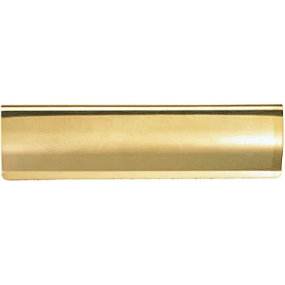 Image of Interior Letterbox Plate Tidy Cover Flap 300 x 95mm Polished Brass Front Door Interior/Exterior Mailbox Post
