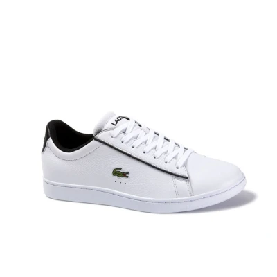 Image of Lacoste Men&#039;s Carnaby Evo 120 2 SMA Sneakers, White (Wht/Blk 147), 7.5 UK
