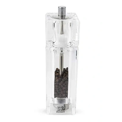 Image of Peugeot Pontarlier Acrylic Salt and Pepper Combi, 15cm, Silver Gray