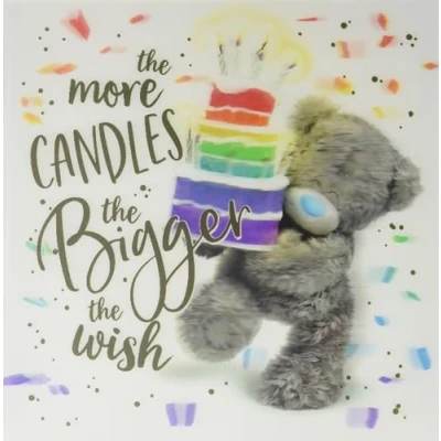 Image of Me to You The More Candles Bigger Wish Birthday Card,Mixed,Size:6x6,ALV93035