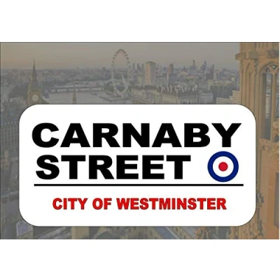 Image of Inga Carnaby Street Reproduction London England Sign City Of Metal Tin Sign/Retro Decor Plaque 8X12 inch