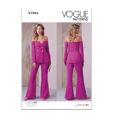 Image of Vogue Patterns V1943B5 Misses&#039; Jacket and Pants B5(8 10 12 14 16)