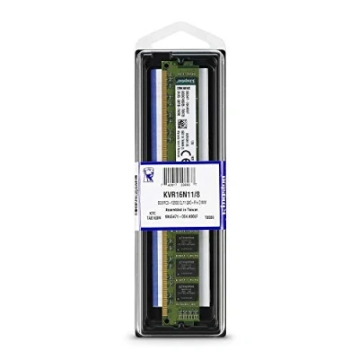 Image of Kingston ValueRAM 8GB 1600MT/s DDR3 Non ECC CL11 DIMM 1.5V KVR16N11/8 Desktop Memory