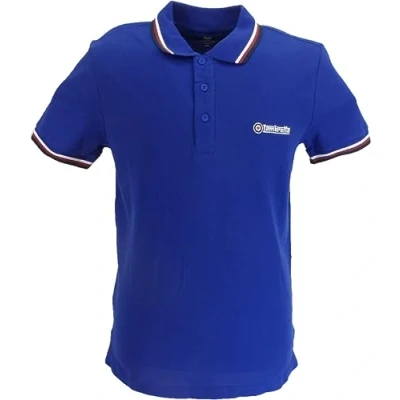 Image of Lambretta Mens Short Sleeve Polo Shirt Soda Blue Size Small
