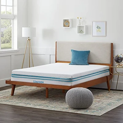 Image of Linenspa 7.5 cm Gel Infused Memory Foam Mattress Topper with Zippered Cover Single Bed (90 x 190 cm)