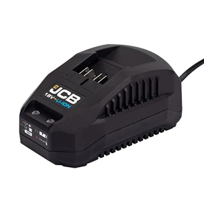 Image of JCB 18v 2.4A Fast Charger compatible with Lithium ion batteries &amp; Cordless Power Tools, Drill Driver, Combi Drill, Orbital Sander and More, 3 Year Warranty
