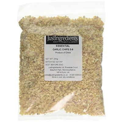 Image of JustIngredients Essentials Garlic Chips, 250 g Pack of 5