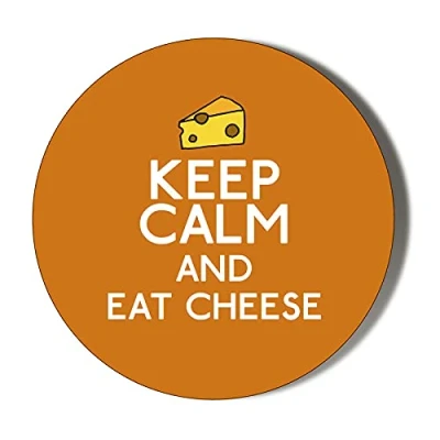 Image of Gift Insanity KEEP CALM AND EAT CHEESE 38mm Small Novelty Badge