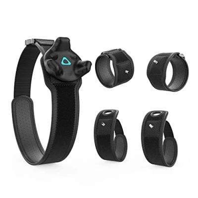 Image of AMVR Tracker Belt+2 Wristband Straps+2 Palm Straps Full Body Tracking VR Bundle for HTC Vive Trackers 3.0/2.0 and PCVR SteamVR,Adjustable Hand/Foot Waist Belt Motion Capture(5 piece set)