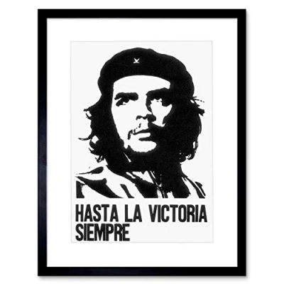 Image of AD PROPAGANDA CUBA CHE GUEVARA ICON REVOLUTION VICTORY FRAMED PRINT F12X5842