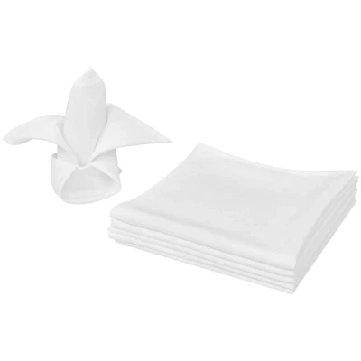 Image of vidaXL 100 Dinner Napkins White 50 x cm