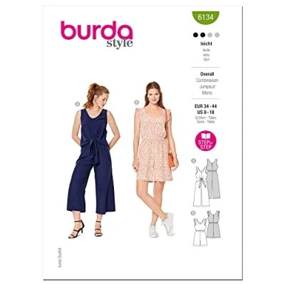 Image of Burda Sewing Pattern 6134 Misses Jumpsuit 34 44