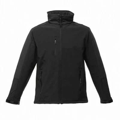 Image of Regatta Professional Men&#039;s Water Repellent Hydroforce 3 Layer Membrane Hooded Softshell Jacket Black