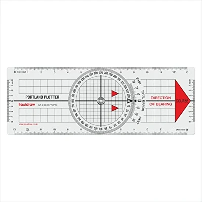 Image of Liquidraw Portland Course Plotter Navigation Divider Marine Nautical Protractor