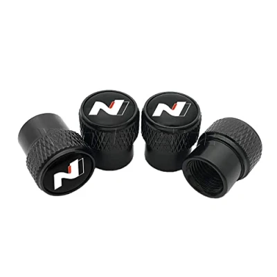 Image of 4 Pcs Car Valve Caps Tire Air Dust Cover, for Hyundai N Line i20 i30 Sonata Tucson Azera Elantra Veloster Kona NLine Accessories,A
