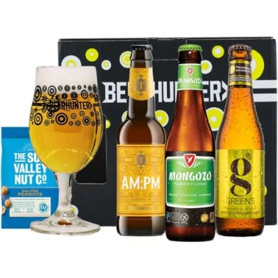Image of Gluten Free Mixed Craft Beer Gift Set with Official Branded Glass (3 Pack) Gifts for Men, Set, Birthday Beer, Gifts, Lager World Beers
