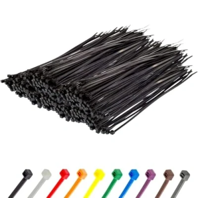 Image of Gocableties Black Cable Ties, 300mm x 3.6mm, Bulk Pack of 1000, 12 Premium Nylon Zip Multi Purpose Plastic Tie Wraps, Secure Self Locking Mechanism, for Home, Garden, Office and DIY
