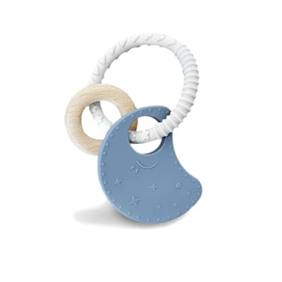 Image of Silicon Moon Teething Toy by Kii Essential Babies, Toddlers &amp; Infants, self Soothing Teether