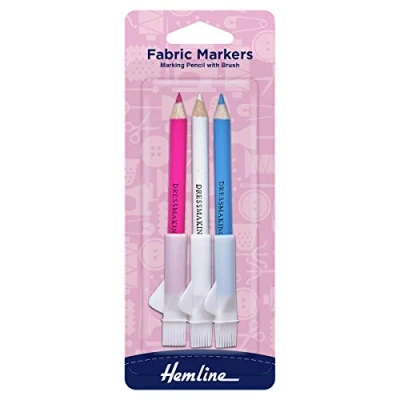 Image of Hemline Stoff Markierstifte mit Bürste, 3 Stück