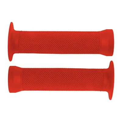 Image of cyclingcolors Bike Handle 130 mm Rubber Quality Texture BMX Freestyle Dirt Diameter 22 (Red)