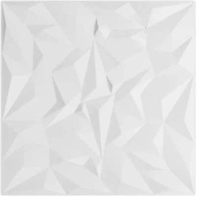 Image of vidaXL Wall Panels 12 pcs White 50x50 cm XPS 3 m² Amethyst