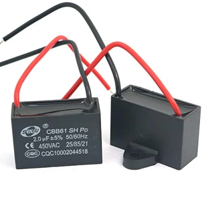 Image of DollaTek 2Pcs CBB61 2uF 450V AC 50/60Hz Air Conditioner Fan Motor Running Capacitor