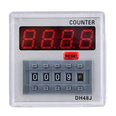 Image of 11 Pins Digital Counter LED Display DH48J A Relay for Remote Control Automatic System, 24V AC/DC, 220VAC(24V AC/DC)