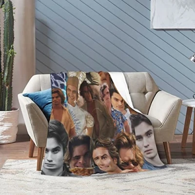 Image of YINGD Chase Actor Stokes Throw Blanket, Ultra Soft Flannel Fleece Lightweight Blankets Warm Air Conditioning Blanket For Couch Sofa Bed 50x40 inch Black