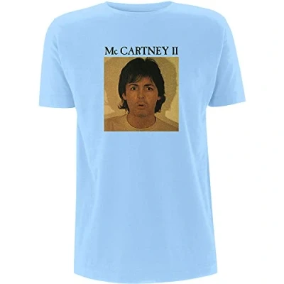Image of Paul McCartney Band Monkey Mens Fashion T Shirt Ii Light Blue