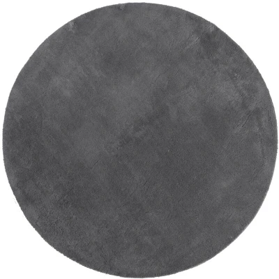 Image of vidaXL Rug HUARTE Short Pile Soft and Washable Anthracite Ø 200 cm