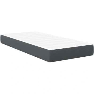 Image of vidaXL Pocket Spring Bed Mattress Dark Grey Medium 80x200x20 cm Fabric