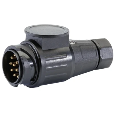 Image of Draper 12V 13 Pin Euro Twin Inlet Towing Plug