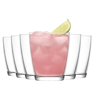 Image of LAV 12x Clear 340ml Vega Tumbler Glasses Stemless Kitchen Water Whiskey Wine Gin Juice Cocktail Drinking Glass Set
