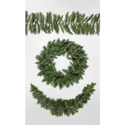 Image of 270cm (9ft) Plain Green Kateson Fir Christmas Garland with 180 tips