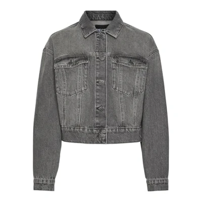 Image of PIECES Women&#039;s Pcnynne Jacket, Grey Denim, M