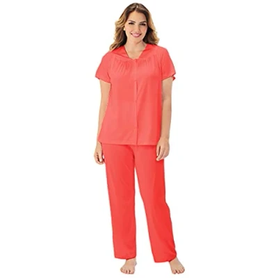 Image of Exquisite Form Women&#039;s Plus Size Coloratura Sleepwear Short Sleeve Pajama Set 90807, Passion, 3X