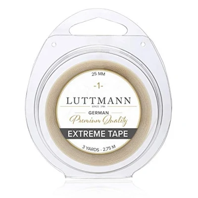 Image of LUTTMANN Extreme Tape 25 mm Premium Quality Hold Adhesive Roll Lace Front Transparent for Hair Systems, Hairpieces, Wigs, Toupets &amp; Extensions