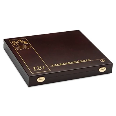 Image of Caran d&#039;Ache Supracolor 3888.92 Colouring Pencils in Wooden Case Multi Coloured Pack of 120