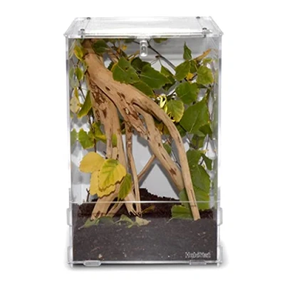 Image of Habistat Clear Home Large Transparent Design Durable Glass Tank Reptile Enclosure Wire Mesh Top Side Ventilation Suitable for Reptiles &amp; Invertebrates