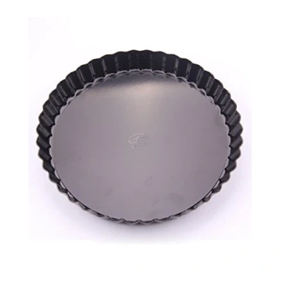 Image of Gebkiiy Non Stick Fluted Flan Tin/Quiche Pan with Loose Base, 16 cm (6&quot;)