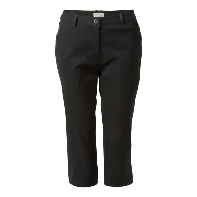 Image of Craghoppers Womens/Ladies Kiwi Pro II Cropped Trousers (Black) Size 10 UK