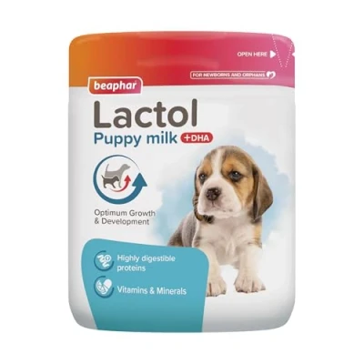 Image of Beaphar Lactol Puppy Milk Replacer Complete Feed For Newborn &amp; Weaning Puppies DHA Vitamins Minerals Hand Rearing from Birth 500g